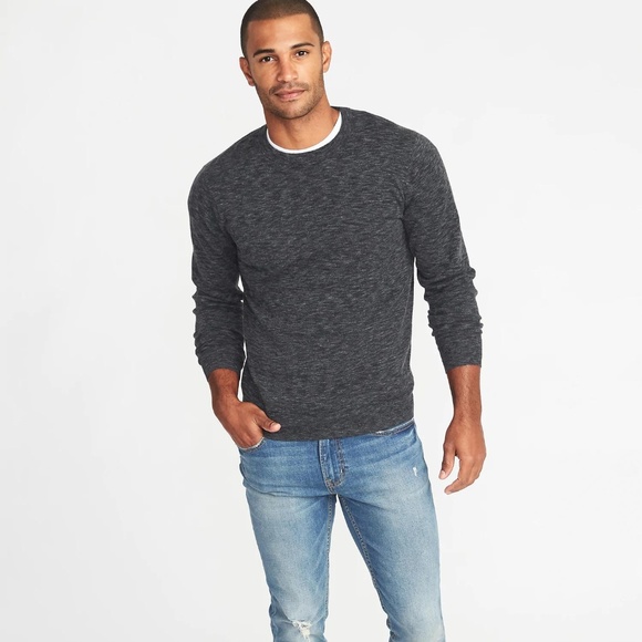 Old Navy Heathered Crew-Neck Sweater for Men - Picture 2 of 5